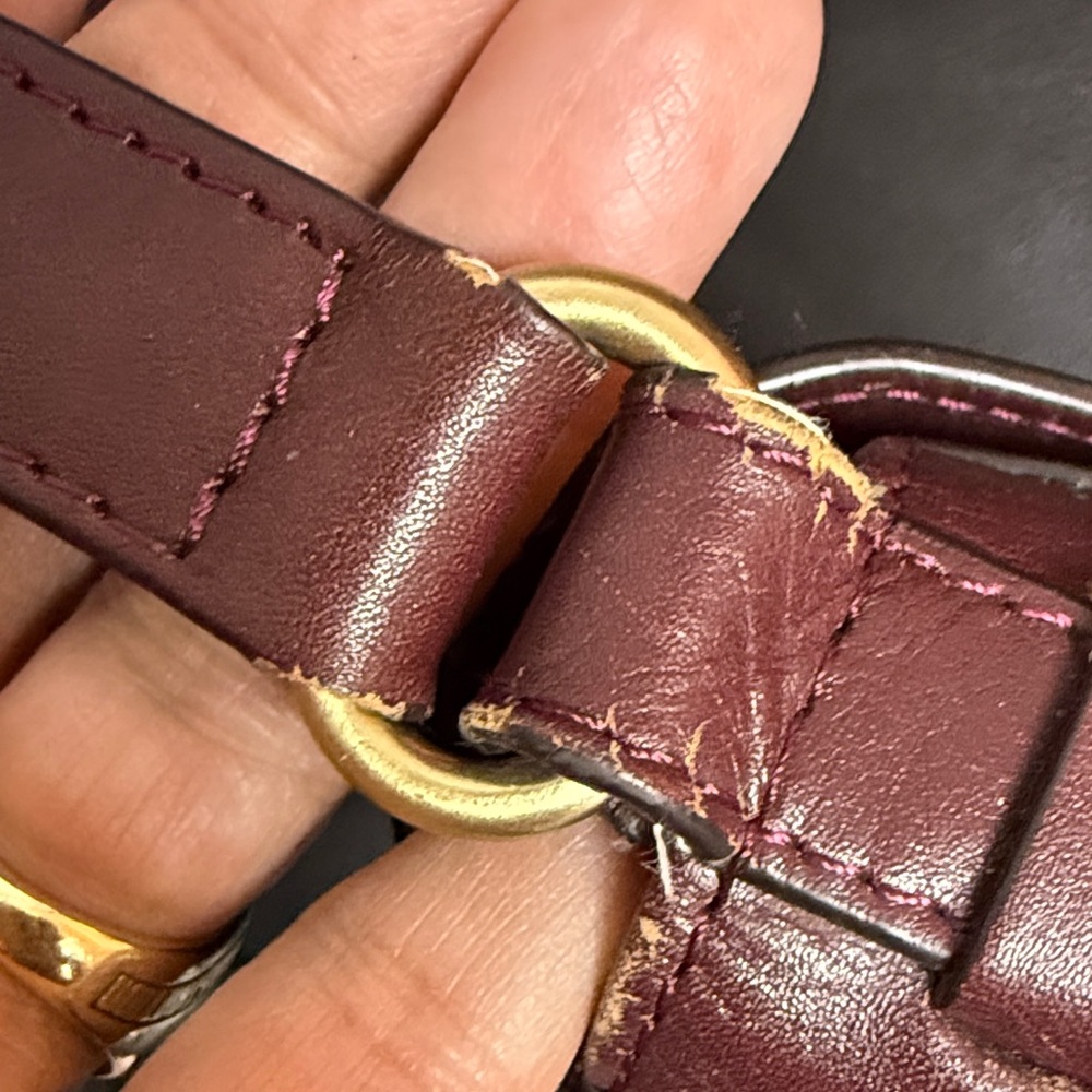 RADLEY LONDON Burgundy Leather Saddle Crossbody Bag (REHAB) - Picture 9 of 16